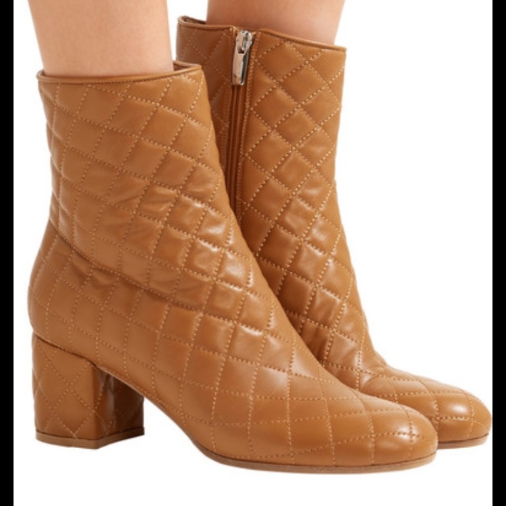 NEW Gianvito Rossi NIB Napa quilted ankle boots